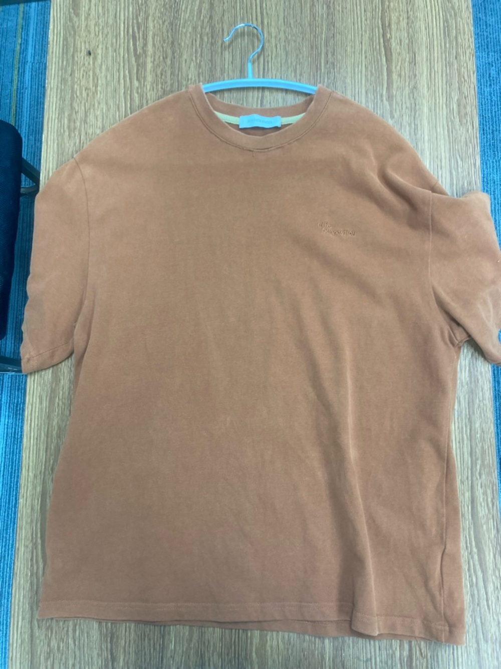 Men's Crew Neck T-Shirt in Rust Brown